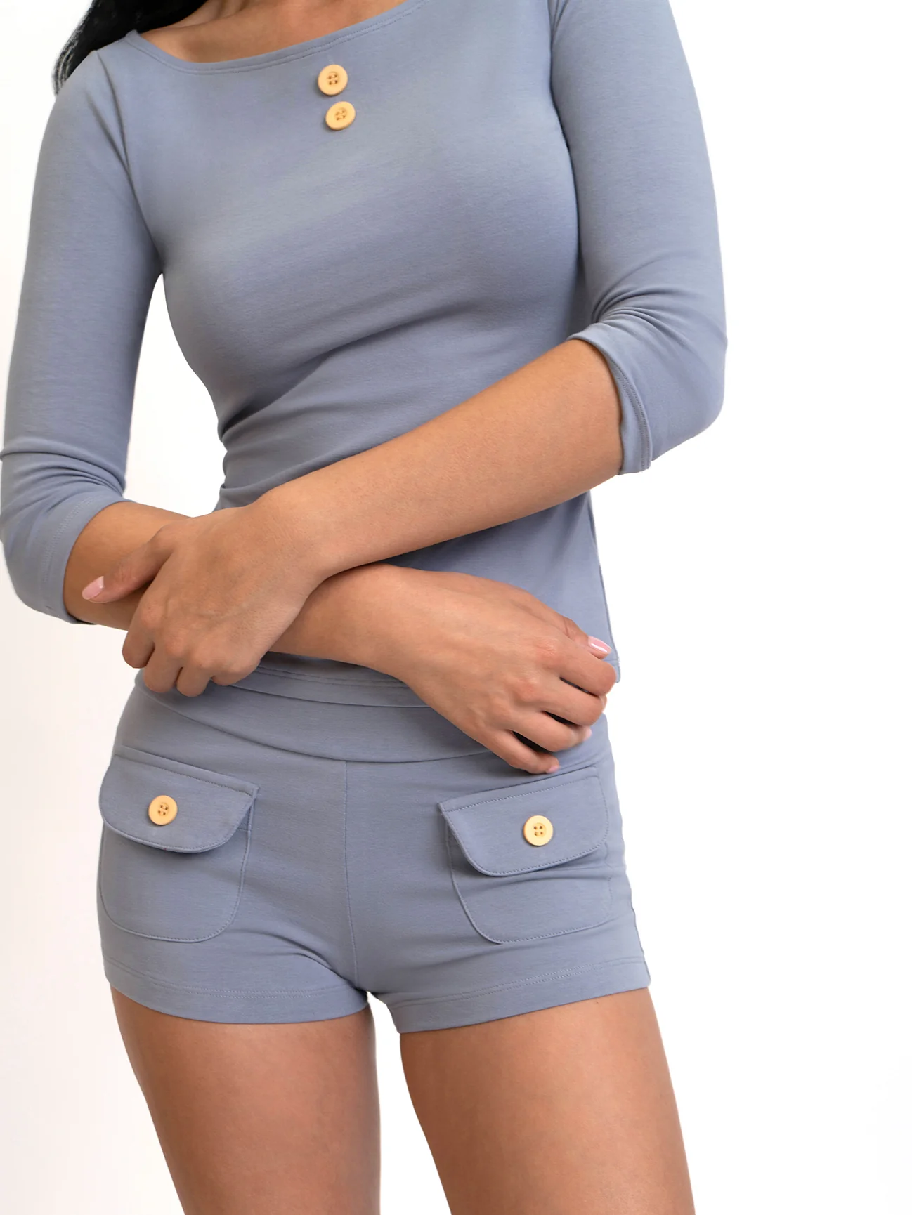 Button Mini Shorts - Image 26