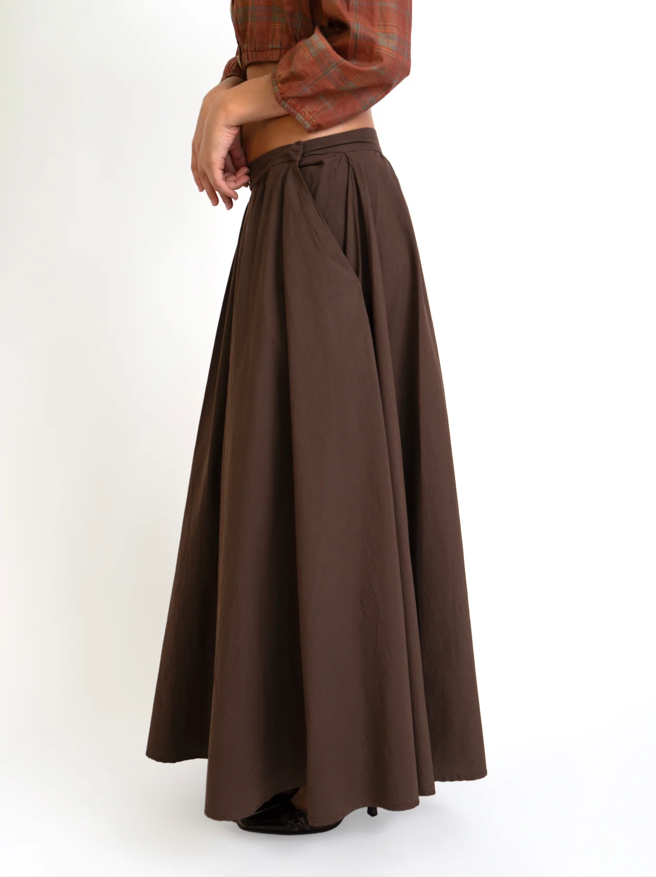 Pleated Poplin Skirt - Image 11