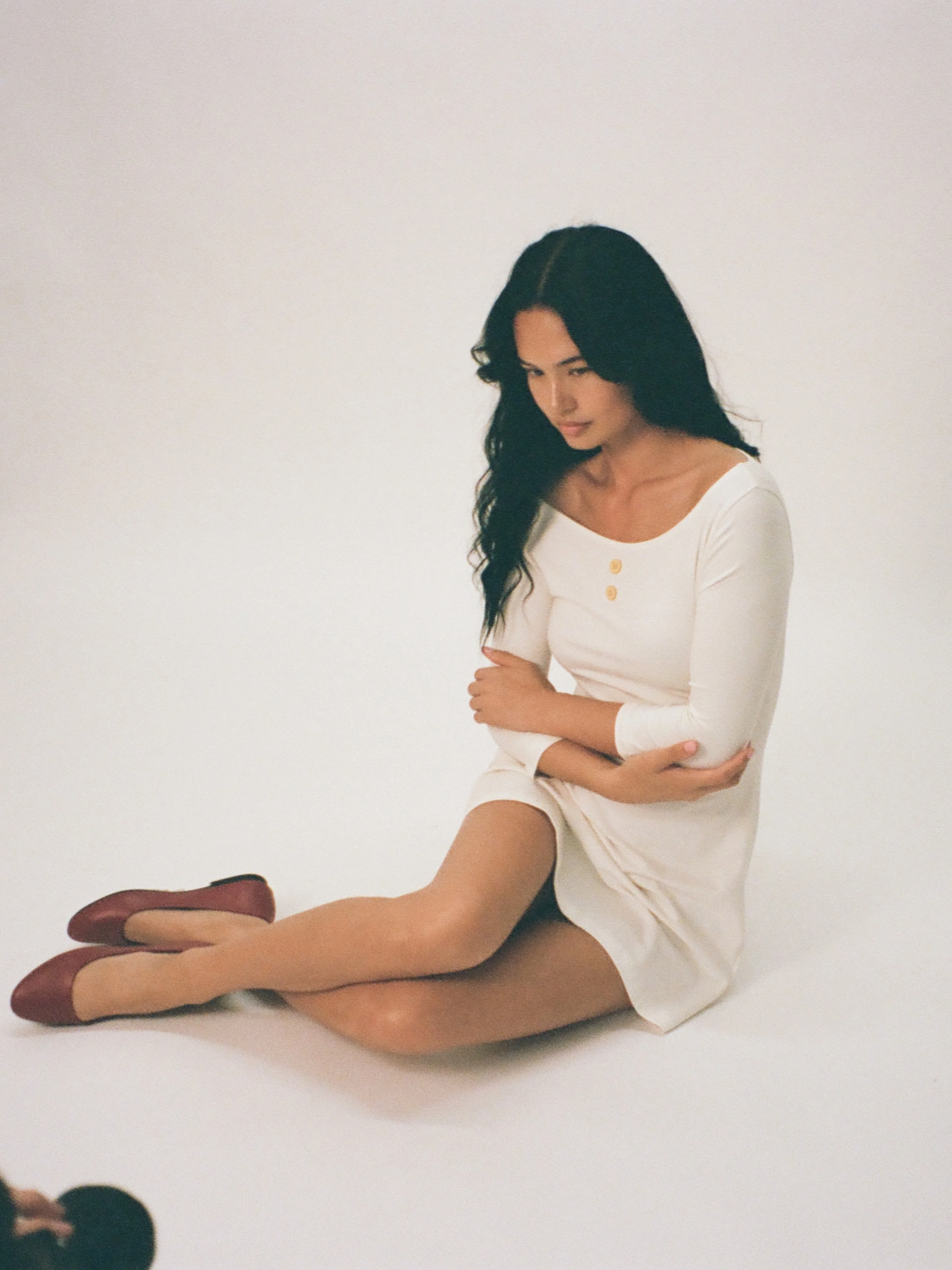 3/4 Sleeve Boat Neck Dress - Image 22